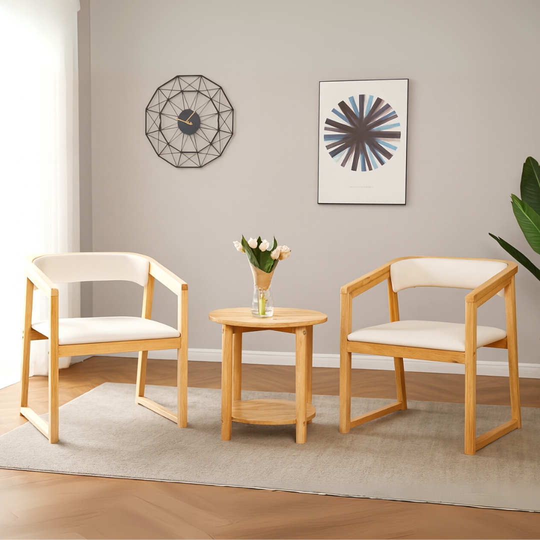 SHANGHAI LOUNGE NATURAL-10 SHANGHAI Lounge Chair Set-Natural - Image 1