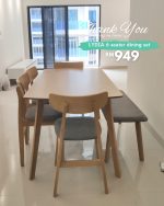 LYDIA 6 Seater Dining Set-Natural - Image 6