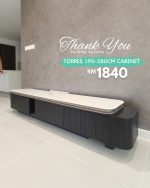 TORRES 190-280cm Extendable TV Cabinet-Black - Image 5