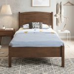 THOMAS Super Single Wooden Bed Frame-Walnut