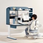 N21S Ergonomic Kids Study Desk-Blue - Image 9