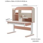 N21S Ergonomic Kids Study Desk-Pink - Image 3