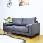 VELOZ 3 Seater Synthetic Fabric Sofa -Grey - Image 10