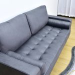 VELOZ 3 Seater Synthetic Fabric Sofa -Grey - Image 8