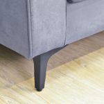 VELOZ 3 Seater Synthetic Fabric Sofa -Grey - Image 6