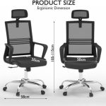 DAISY High Back Swivel Office Chair-Black - Image 7