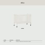 ELLA 120x60cm Solid Wood Baby Cot-White - Image 10