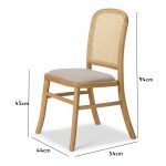KRISTA Wooden Dining Chair-2 Colors - Image 4