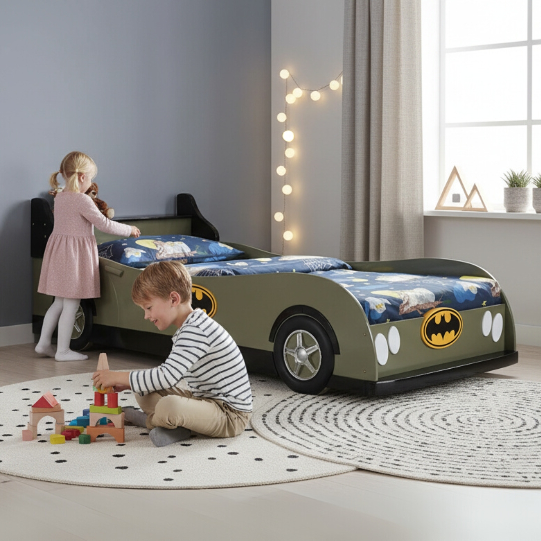 BATMAN GREEN-22 BATMAN Car Single Size Kids Bed-Green - Image 1