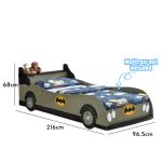 BATMAN Car Single Size Kids Bed-Green - Image 3