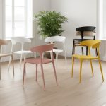 Bull PP Plastic Arm Chair-8 Colors