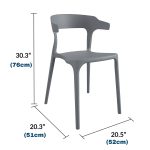 Bull PP Plastic Arm Chair-8 Colors - Image 4