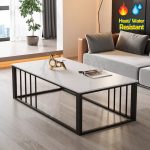 CT1090 Glossy Ceramic Top Coffee Table