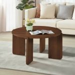 CIARAN D80cm Full Solid Round Coffee Table-2 Colors - Image 5