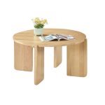 CIARAN D80cm Full Solid Round Coffee Table-2 Colors - Image 4