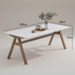 CIERRA 200cm Sintered Stone Dining Table-2 Colors - Image 3