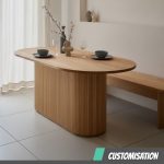 [Customisation] CLARA Oval Full Solid Wood Dining Table