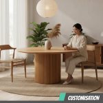 [Customisation] CLARA Solid Wood Round Dining Table