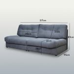 CLOUD 3 Seater Pet Friendly Sofa-Grey - Image 4