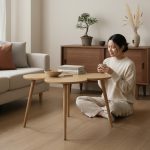 CLOVER Solid Wood Coffee Table-Natural