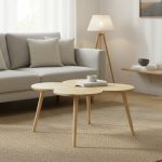 CLOVER Solid Wood Coffee Table-Natural - Image 2