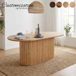 [Customisation] CLARA Oval Full Solid Wood Dining Table