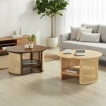 DAVIN D80cm Full Solid Round Coffee Table-2 Colors - Image 2