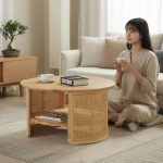 DAVIN D80cm Full Solid Round Coffee Table-2 Colors