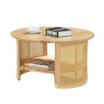 DAVIN D80cm Full Solid Round Coffee Table-2 Colors - Image 4