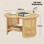 DAVIN D80cm Full Solid Round Coffee Table-2 Colors - Image 3