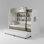 DOMINO Single Bunk Bed With Pull Out-Olive - Image 3