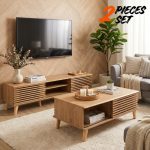 [Package] DREAMA 6 Feet 2 In 1 Living Set-Oak
