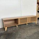 DREAMA 180cm Sliding Door TV Cabinet-Oak - Image 9
