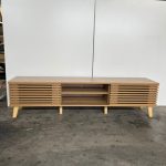 DREAMA 180cm Sliding Door TV Cabinet-Oak - Image 8