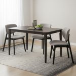 ELDA 4 Seater Dining Set-Grey - Image 2