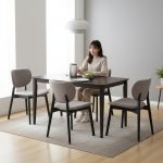 ELDA 4 Seater Dining Set-Grey