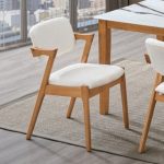 EVORA Solid Wood Dining Chair-Beech - Image 6