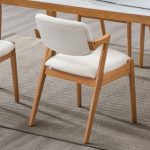 EVORA Solid Wood Dining Chair-Beech - Image 5