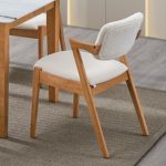 EVORA Solid Wood Dining Chair-Beech - Image 4