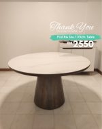 FUJIRA Dia 135cm Sintered Stone Round Dining Table-2 Colors - Image 8