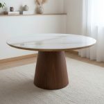 FUJIRA Dia 135cm Sintered Stone Round Dining Table-2 Colors - Image 2