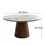 FUJIRA Dia 135cm Sintered Stone Round Dining Table-2 Colors - Image 4
