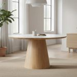 FUJIRA Dia 135cm Sintered Stone Round Dining Table-2 Colors - Image 3