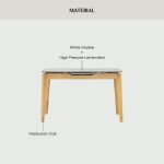 FRANKA 160x+40cm Extension Table-White - Image 11