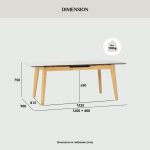 FRANKA 160x+40cm Extension Table-White - Image 4