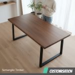 [Customisation] HELIA Rectangula Full Solid Wood Dining Table - Image 2