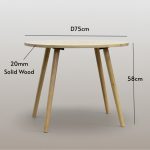 HETTIE Round D75cm Wooden Coffee Table-Natural - Image 10