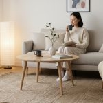 HETTIE Round D75cm Wooden Coffee Table-Natural