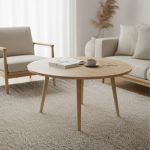 HETTIE Round D75cm Wooden Coffee Table-Natural - Image 3