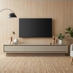 HABBINS 220cm 3 Drawers Glass Top TV Cabinet